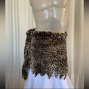 Tarzan Mens Leopard Print Loincloth Halloween Costume Small (30”-31”)